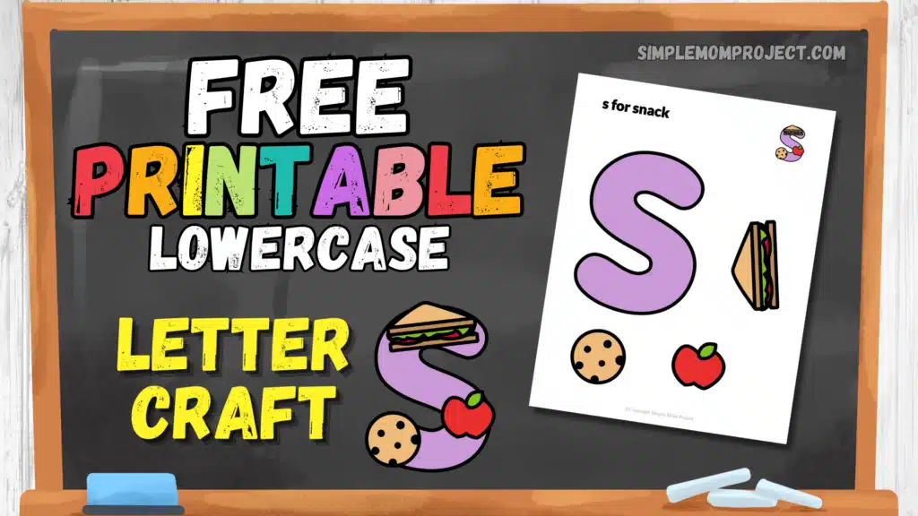 Free Printable Letter S for Snack Craft Template for Kids 1
