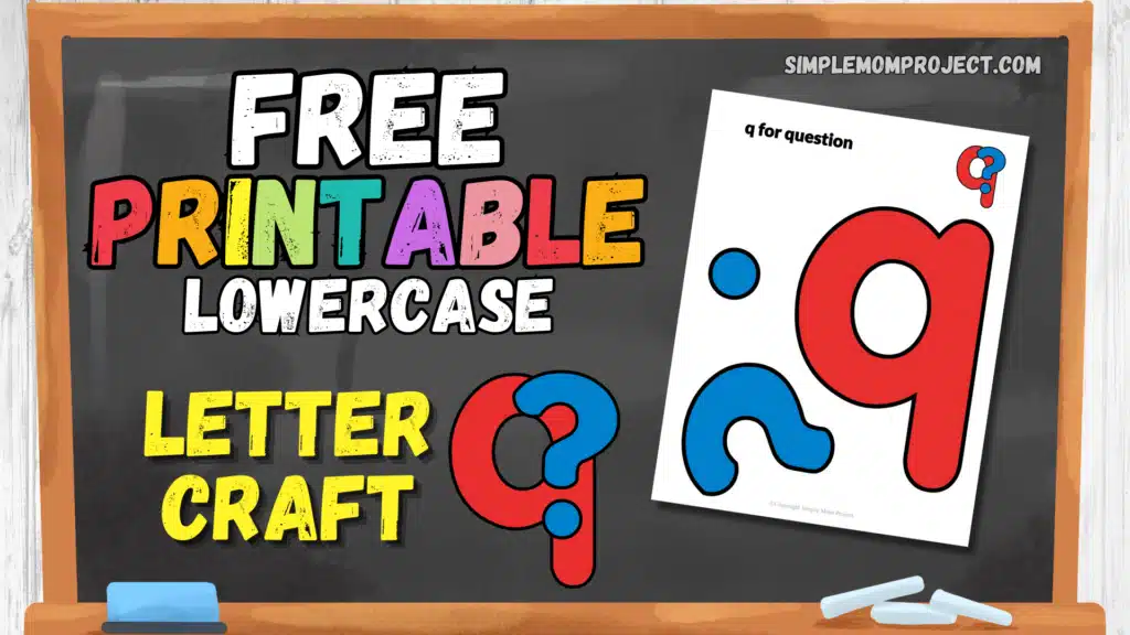 Free Printable Lowercase Letter Q for Question craft template for kids 1