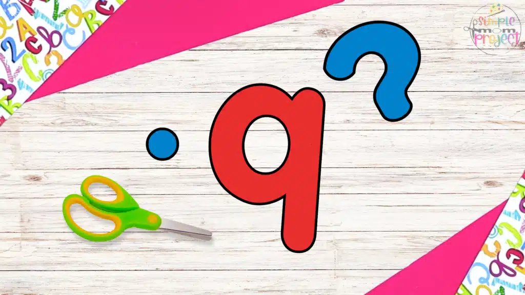 Free Printable Lowercase Letter Q for Question craft template for kids 3