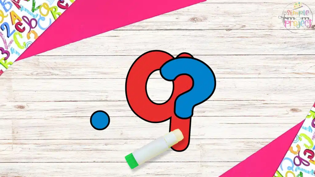 Free Printable Lowercase Letter Q for Question craft template for kids 6