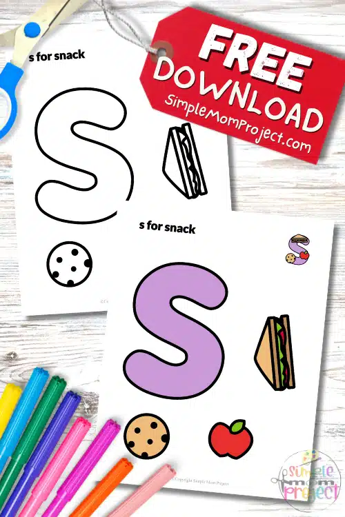 Do you want snacks and crafts in one awesome printable? The free printable lowercase letter s for snack craft is here! It's a super fun way to help your little one master the lowercase letter s with their favorite snacks. This crafty letter s turns snack time into learning time! Ready to add a sprinkle of fun to your alphabet adventures? Download the free printable lowercase letter s for snack craft now!