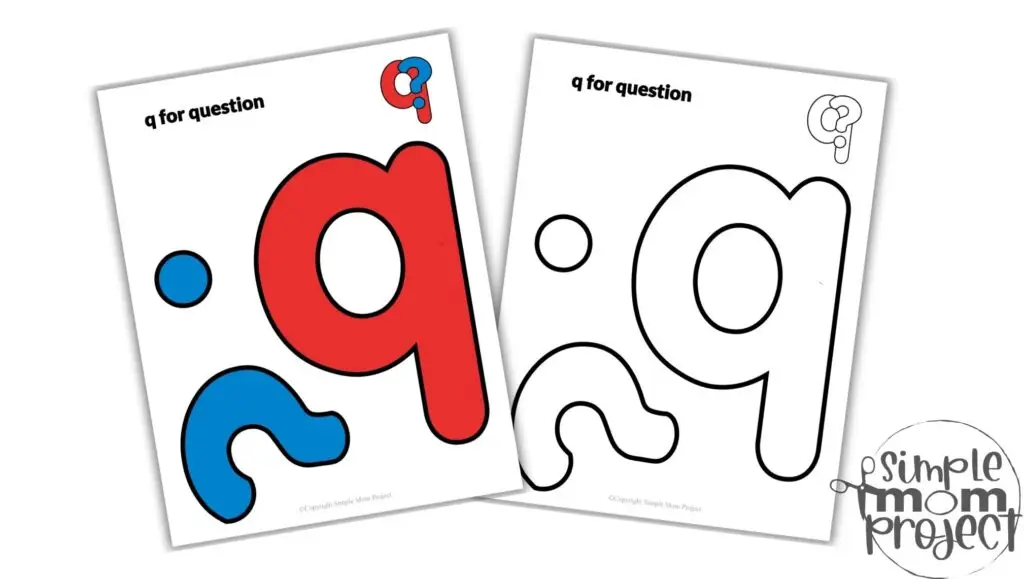 Free Printable Lowercase Letter q for Question Convertkit Craft Template