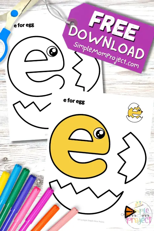 Ever wonder what happens when a lowercase letter e decides it's time to step up to the plate? You get the free printable lowercase letter e for egg craft that's a hilarious, hands-on activity and all about cracking creativity wide open! Perfect for preschoolers who love a mix of messy art, letter learning and big imagination. So go ahead, scroll down, grab the printable, and let the egg-citing crafting begin!
