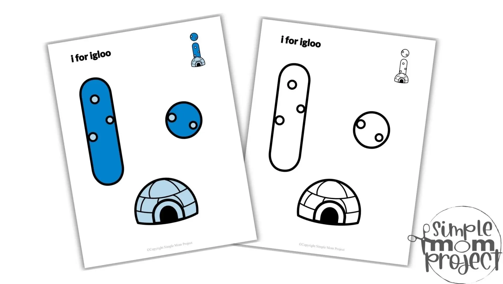 Printable Lowercase Letter i for Igloo Craft Template for Kids Convertkit