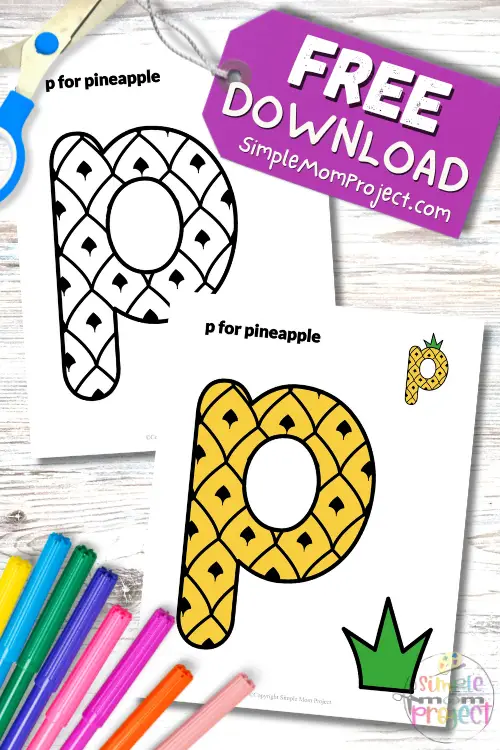 Can a simple lowercase letter p turn into a juicy, adorable pineapple? The free printable lowercase letter p for pineapple craft can! Dive into a tropical world of creativity with just paper, scissors, crayons and some imagination. This kid-approved activity is the perfect way to boost letter recognition, fine motor skills and fruity vocabulary! Download your templates today!