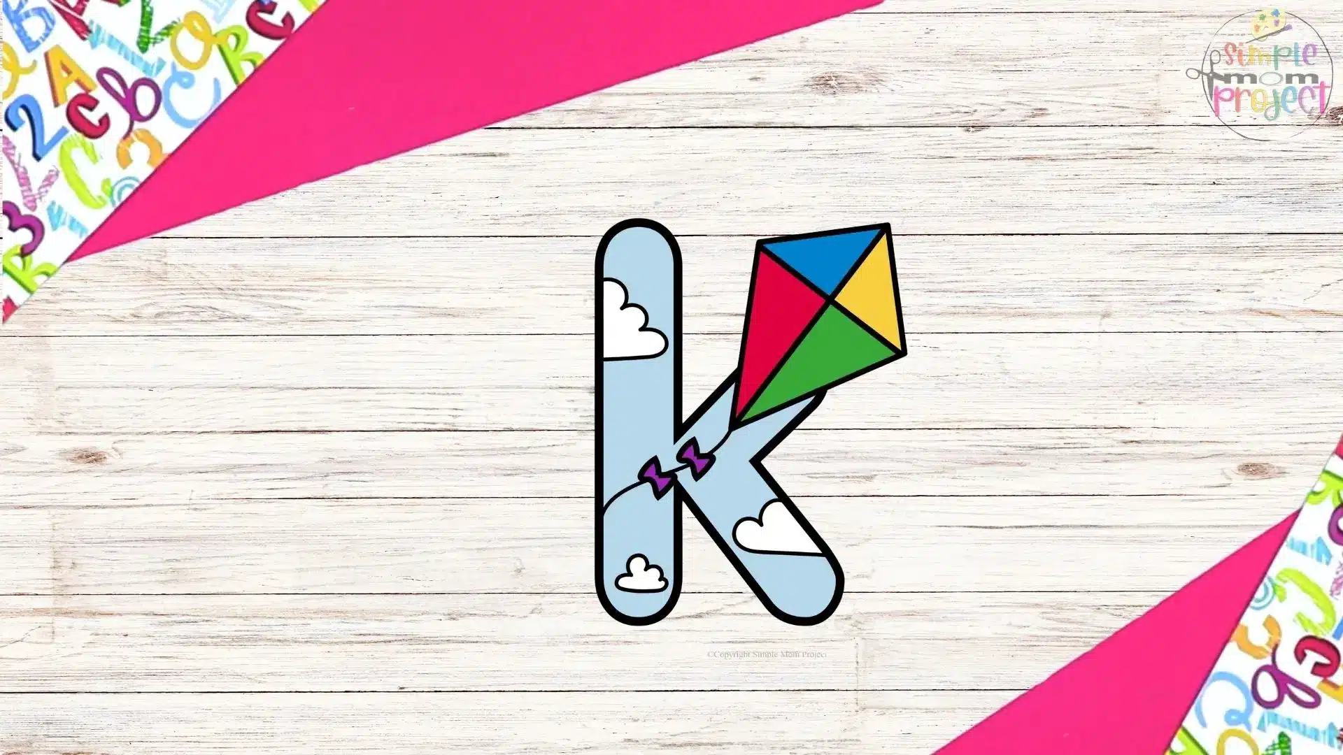 free printable letter k for kite craft for kids 6