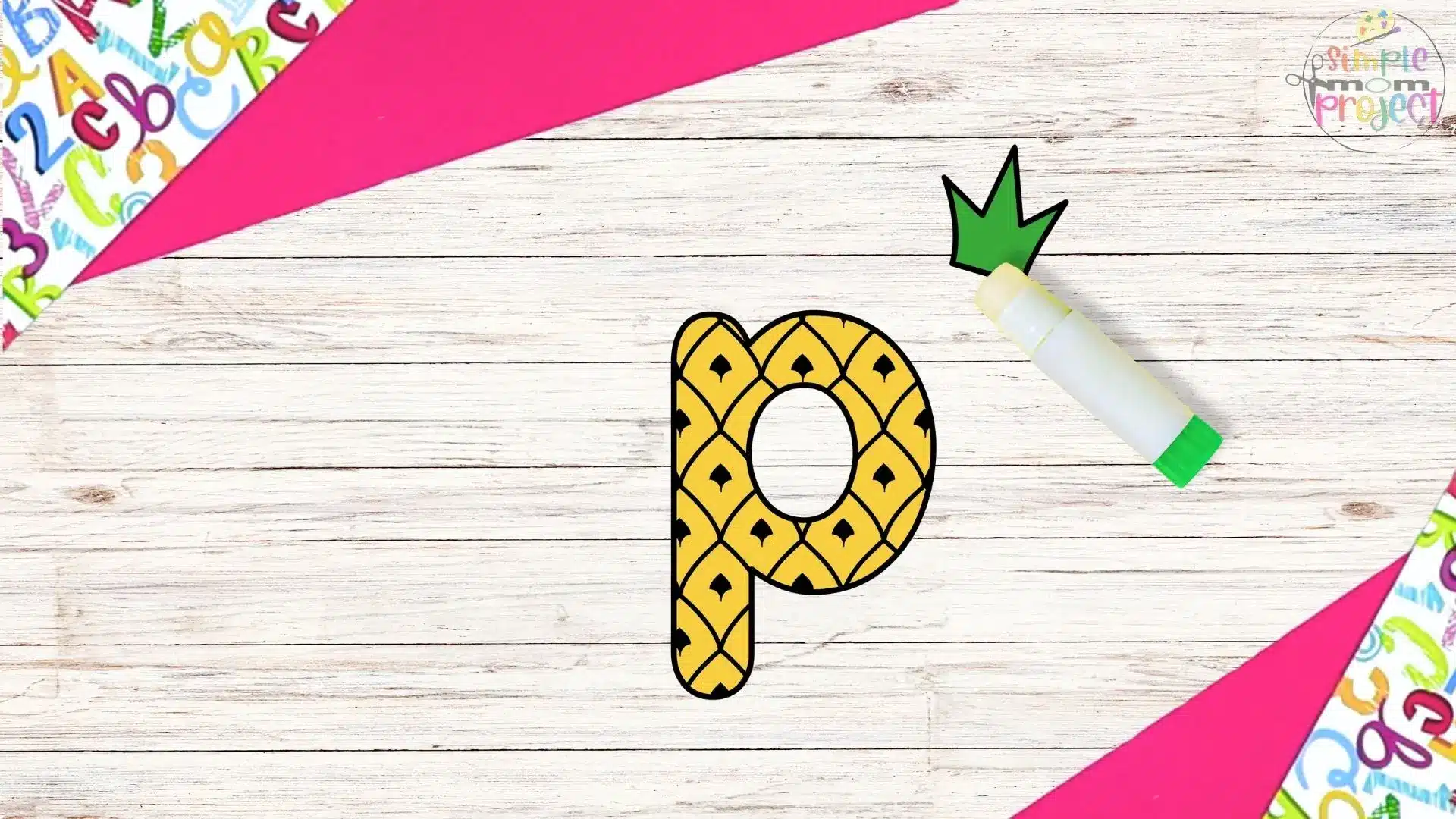 free printable letter p for pineapple craft for kids 4