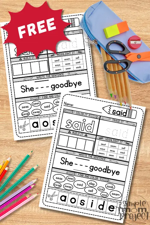 What’s small, mighty and ready to make reading time way more fun? The free printable sight word template is your kid’s ticket to learning it in the coolest ways possible! They can color it in bright, silly shades, trace it like a pro, build it with magnetic letters or cutouts, highlight it like a reading detective, write it in their own fun style, and hunt it down in a find-and-color challenge. It’s creative, it’s smart, it’s kid-approved and it’s all yours for free. Go ahead, download it now and let the said fun begin!