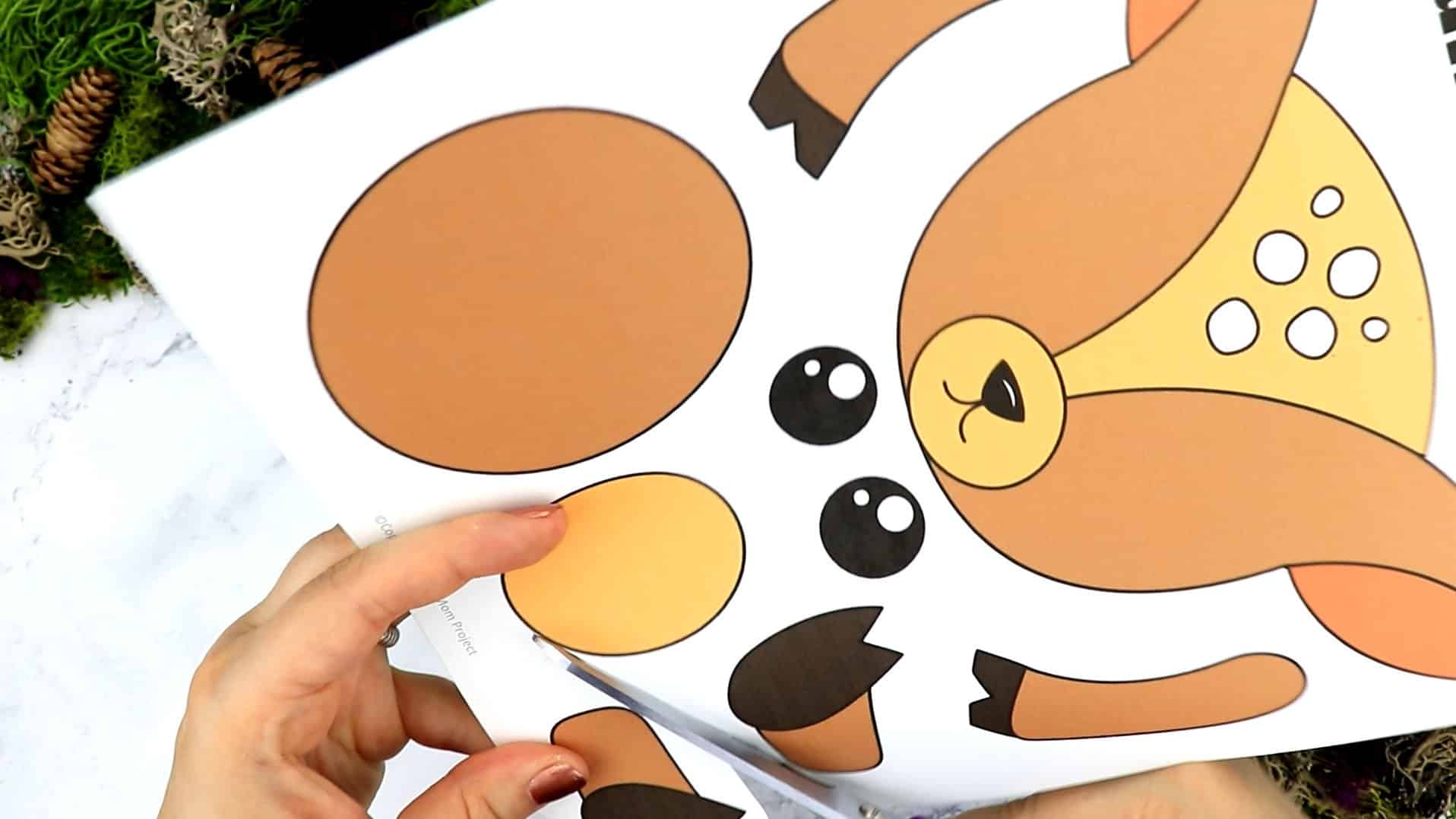 Free Printable Forest Deer Craft Template for kids, preschoolers, toddlers and kindergartners