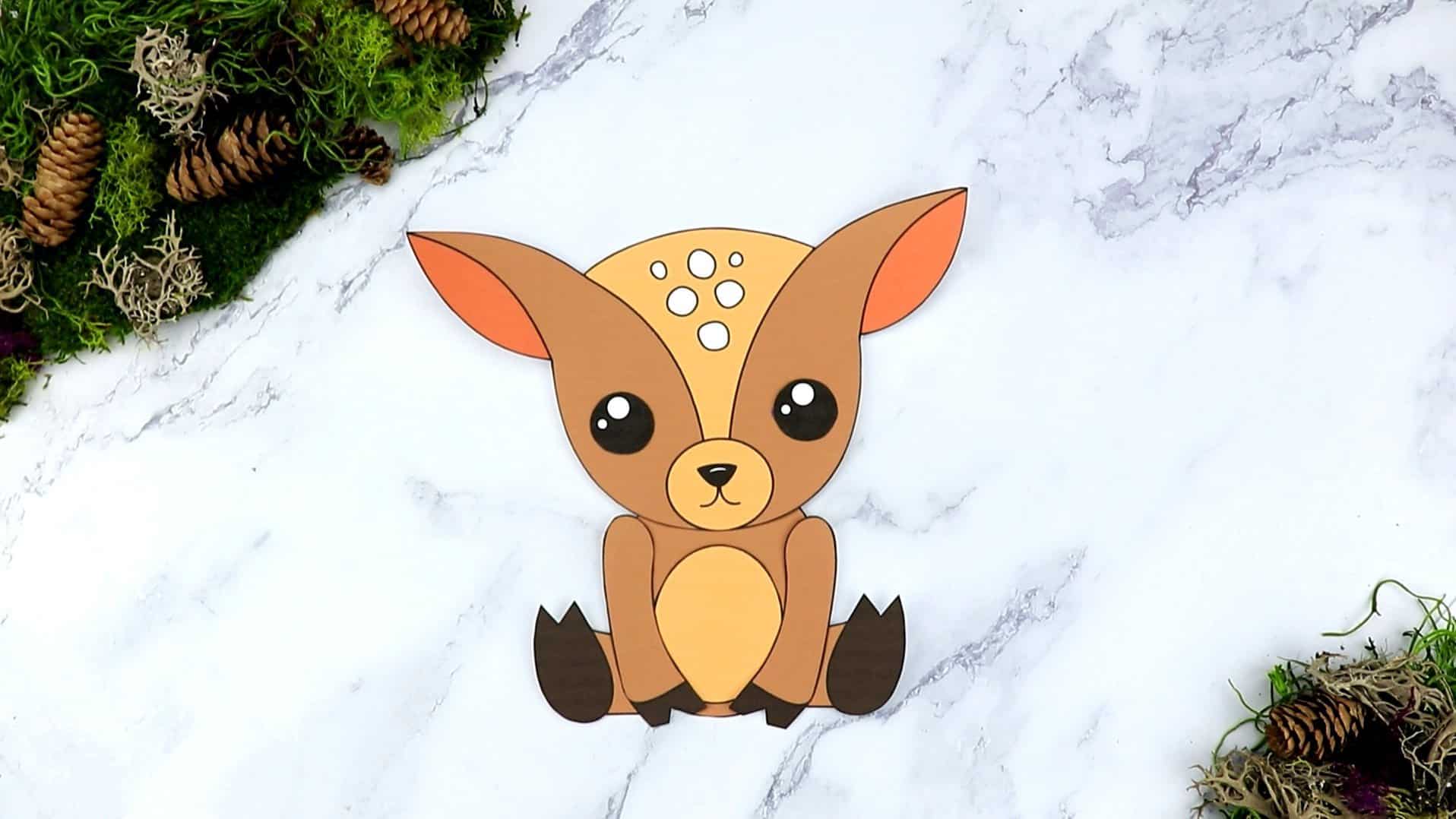 Free Printable Forest Deer Craft Template for kids, preschoolers, toddlers and kindergartners