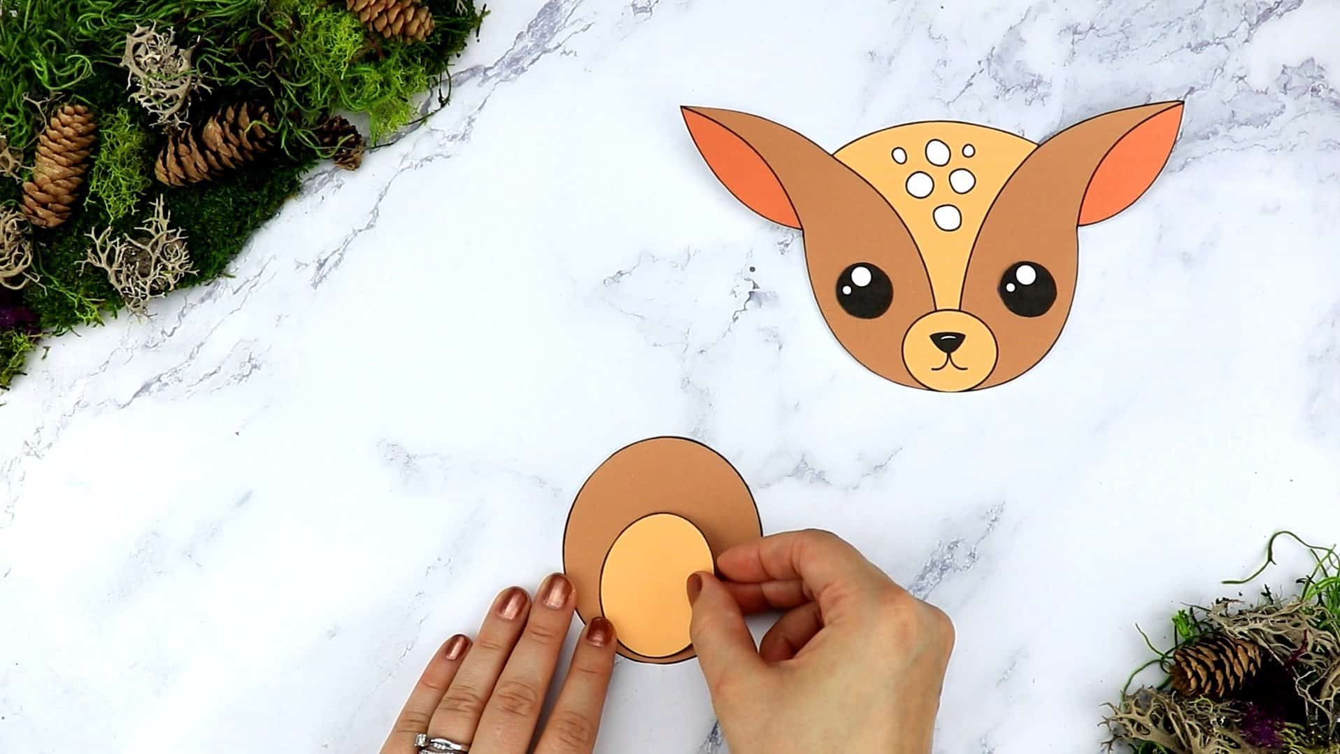 Free Printable Forest Deer Craft Template for kids, preschoolers, toddlers and kindergartners