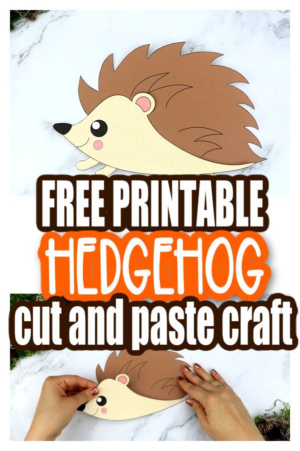 Free Printable Forest Hedgehog Craft Template for kids, preschoolers, toddlers and kindergartners