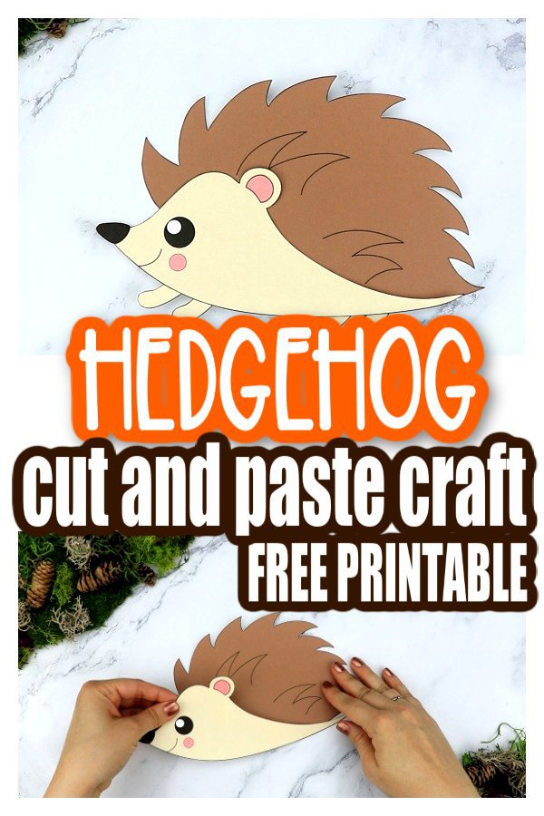 Free Printable Forest Hedgehog Craft Template for kids, preschoolers, toddlers and kindergartners