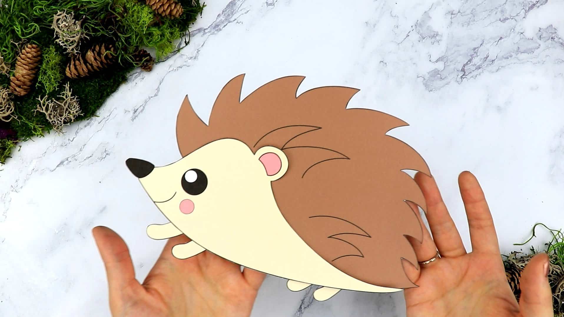 Free Printable Forest Hedgehog Craft Template for kids, preschoolers, toddlers and kindergartners