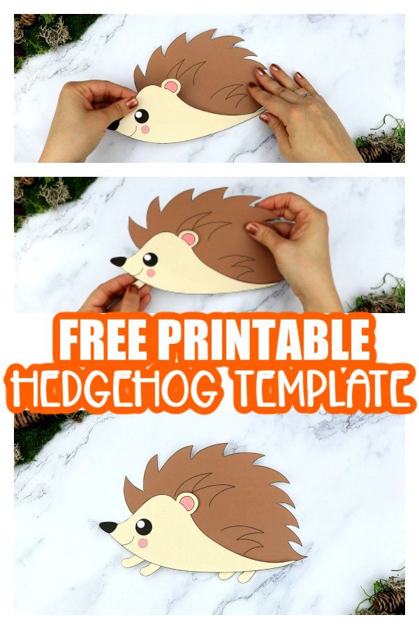 Free Printable Forest Hedgehog Craft Template for kids, preschoolers, toddlers and kindergartners