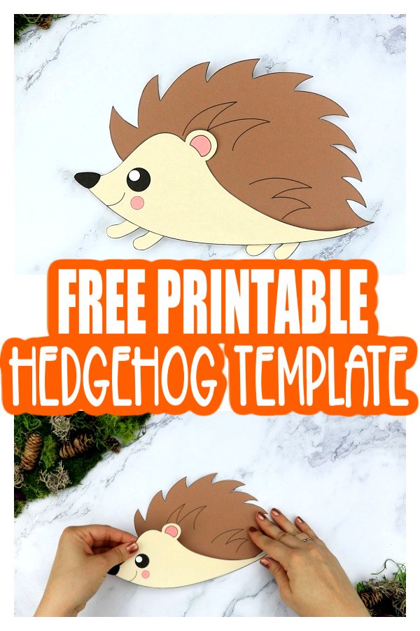 Free Printable Forest Hedgehog Craft Template for kids, preschoolers, toddlers and kindergartners