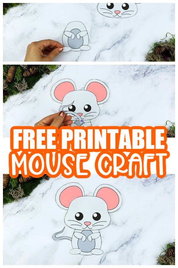 Free Printable Forest Mouse Craft Template for kids, preschoolers, toddlers and kindergartners
