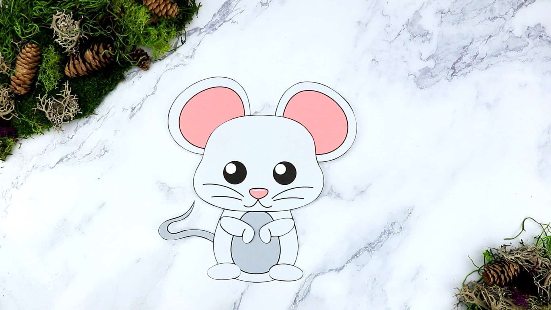 Free Printable Forest Mouse Craft Template for kids, preschoolers, toddlers and kindergartners