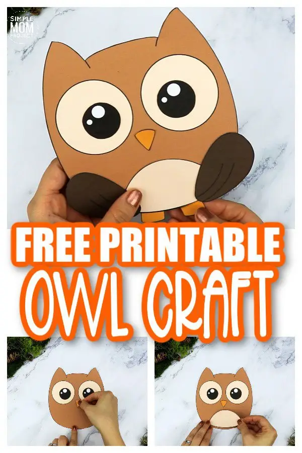 Free Printable Forest Owl Craft Template for kids, preschoolers, toddlers and kindergartners