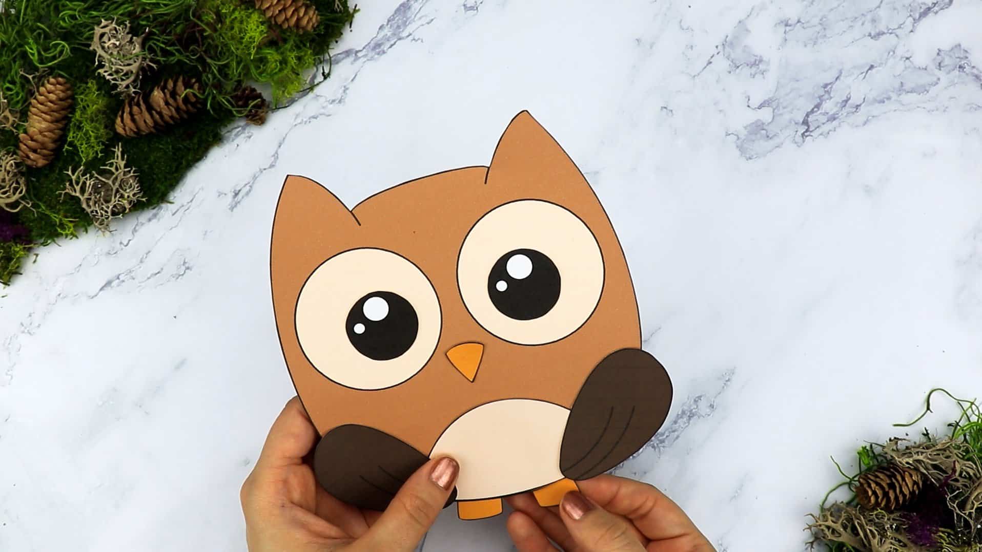 Free Printable Forest Owl Craft Template for kids, preschoolers, toddlers and kindergartners