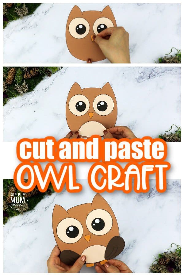 Printable Forest Owl Craft Template for kids, preschoolers, toddlers and kindergartners