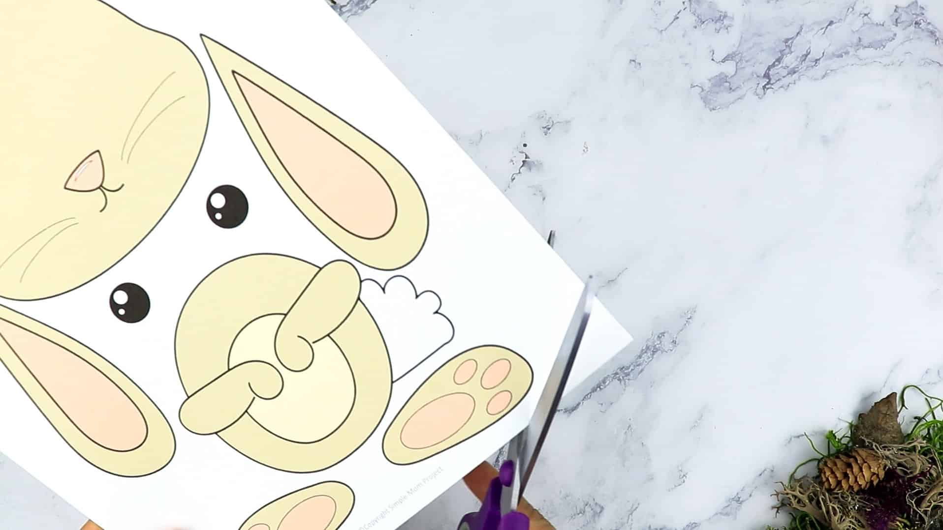 Free Printable Forest Rabbit Craft Template for kids, preschoolers, toddlers and kindergartners