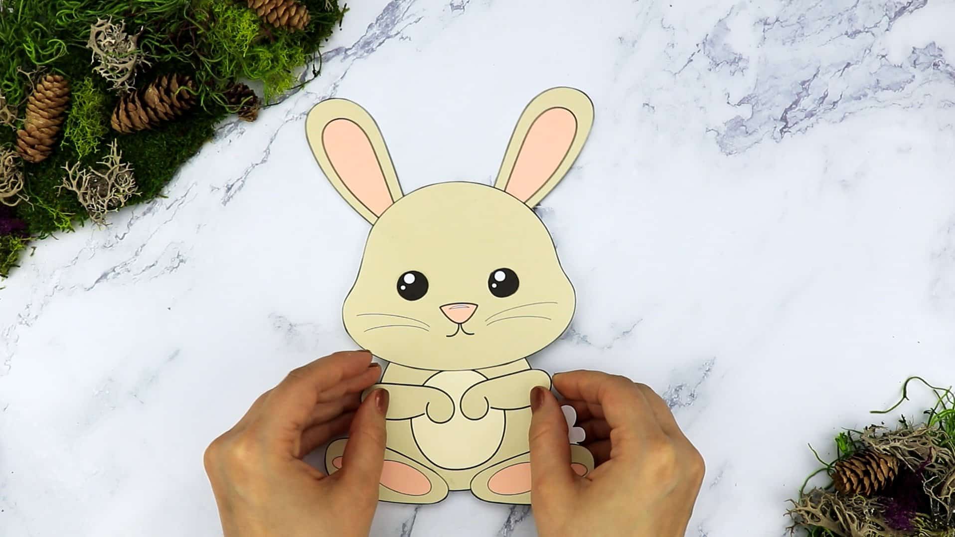 Free Printable Forest Rabbit Craft Template for kids, preschoolers, toddlers and kindergartners
