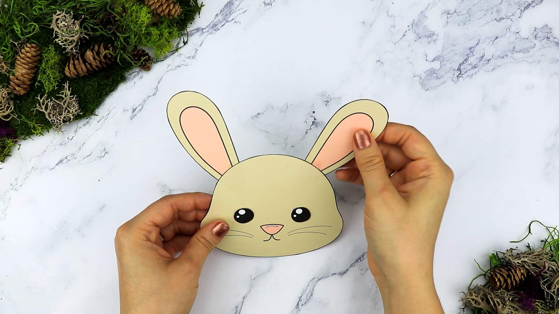 Free Printable Forest Rabbit Craft Template for kids, preschoolers, toddlers and kindergartners