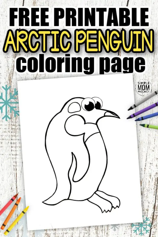 Bring some fun to a rainy day with this cute Arctic Penguin coloring page. This free printable Penguin coloring page makes an ideal art project for toddlers and preschoolers. Cut out the penguin template, color the design with your favorite colors then create your own flock of emperor penguins with a few cute babies as well. They’re so simple and so much fun so click here to get your printable Arctic Penguin coloring page today! #Penguincoloringpages #ArcticPenguincoloringpages #Coloringpages #SimpleMomProject