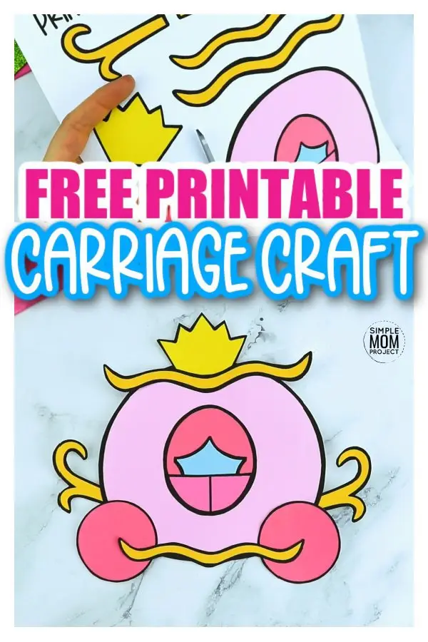 Free Printable Princess Carriage craft for kids preschoolers and toddlers 3