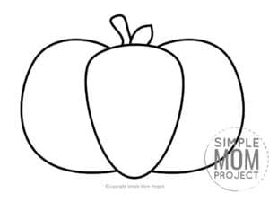 Free Printable Large Pumpkin Template for Fall Crafts, Spring Crafts