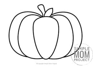 Free Printable Large Pumpkin Template for Fall Crafts, Spring Crafts