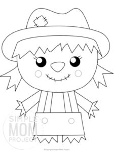 Free Printable Large Scarecrow Template for Fall Crafts, Spring Crafts