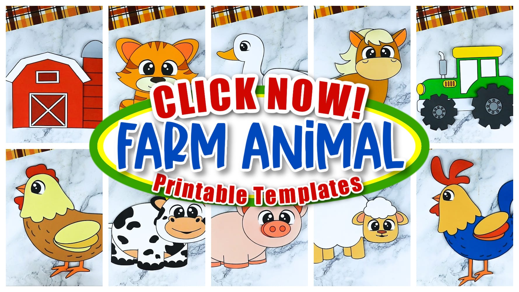 Click now to download these simple and easy farm animal crafts that are perfect for preschool, kindergarten and toddler age kids! From pigs to cows and from horses to sheep, these fun and adorable old macdonald farm animal crafts are perfect for your little one! Print your farm animal craft set now!